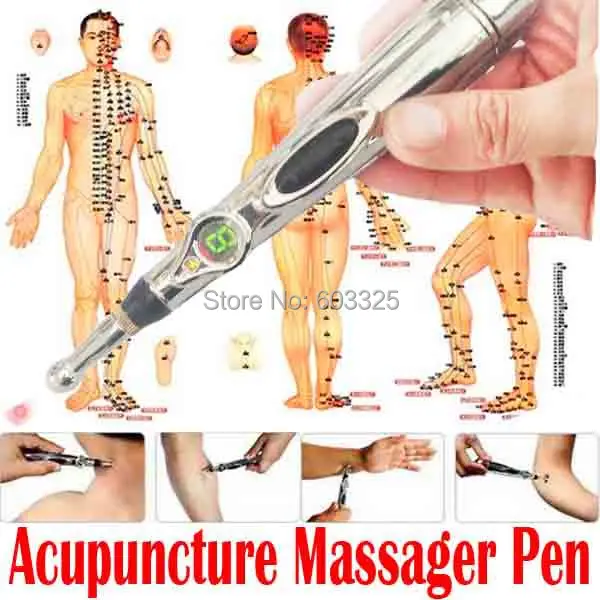 Health care monitor Electric meridians Laser Acupuncture Magnet Therapy instrument Heal Massage Meridian Energy Pen massager