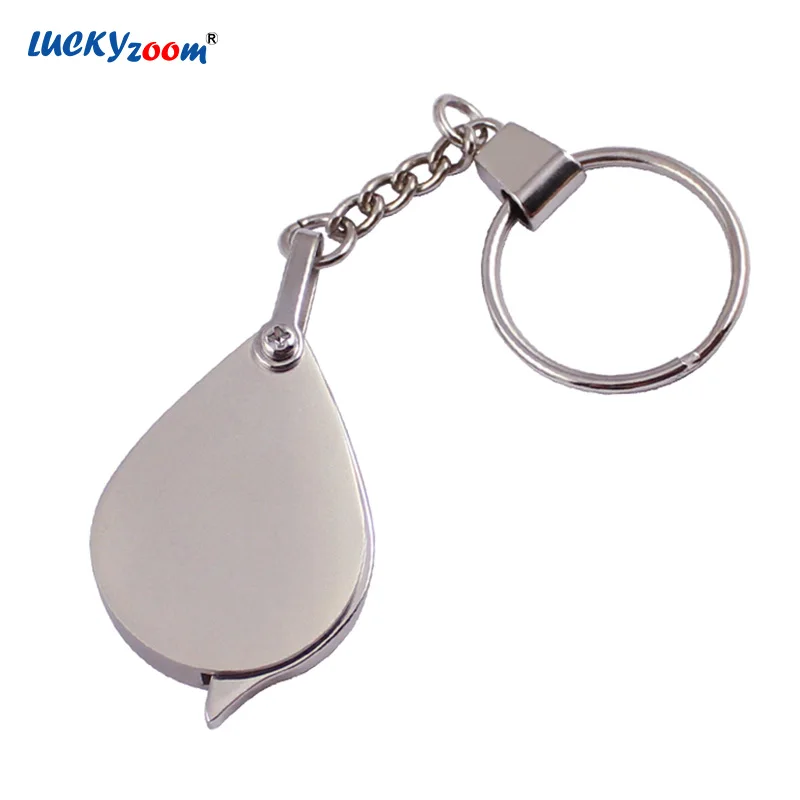 

15X Zoom Foldable Jewelry Magnifier Loupe Pocket Magnifying Glass With Key Ring Optical Glass Antique Identifying Magnifier