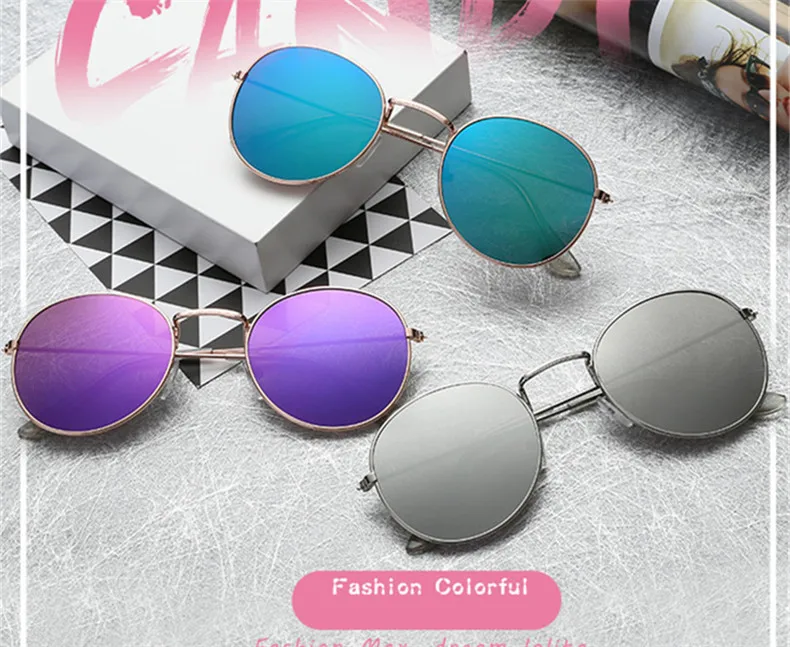 Mirror Round Sunglasses Men Women 11_