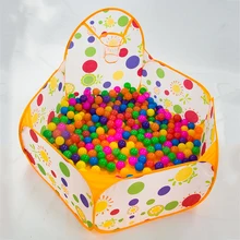 В горошек складной шестигранный игровой Палатки Портативный шарообразный бассейн детский манеж мяч яма детский мяч игровой бассейн палатка дом 985-Q42