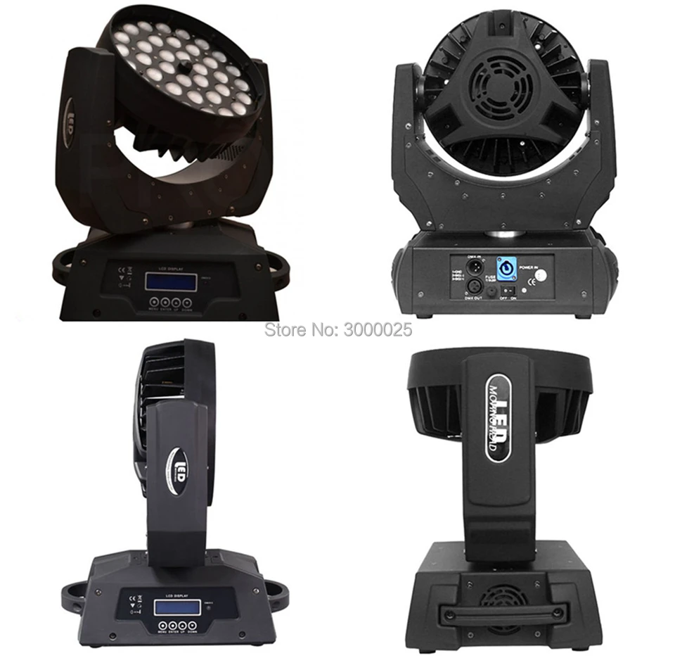 Luz em Movimento 4 Pçs e lote & Flightcase 36 10 w 36 1 Zoom Levou da Cabeça Rgbw 4in 10 w 4in 1 Rgbw Cree Led Zoom Moving Head Wash dj Americano 23 4 pçslote & flightcase 36*10 w 36