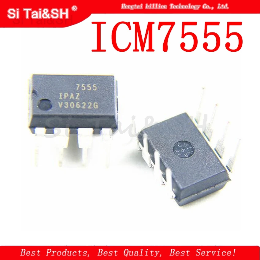 Интегральная схема IC icl7555iпас ICM7555 7555 DIP8 10 шт./лот | Электронные компоненты и