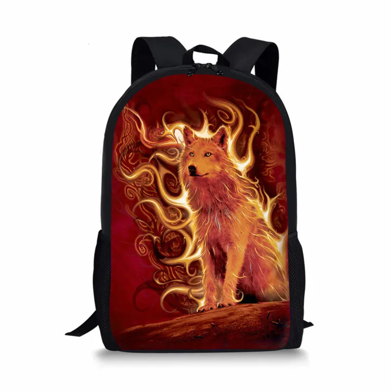 L4509C THIKIN Cool Wolf женские рюкзаки для девочек-подростков школьный рюкзак для мальчиков модные школьные сумки Mochila 16 дюймов Сумка для книг на заказ - Цвет: L4509C
