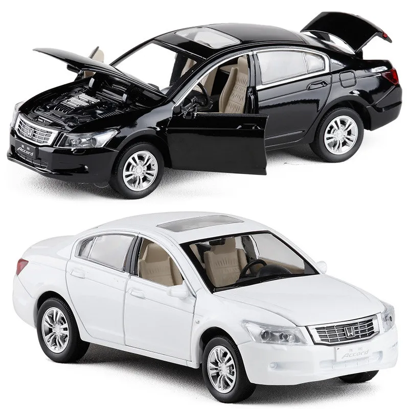 Игрушки для автомобиля из 1:32 сплава, высокая имитация сплава Honda Accord, 4 открытые двери, музыкальные и флэш-игрушки