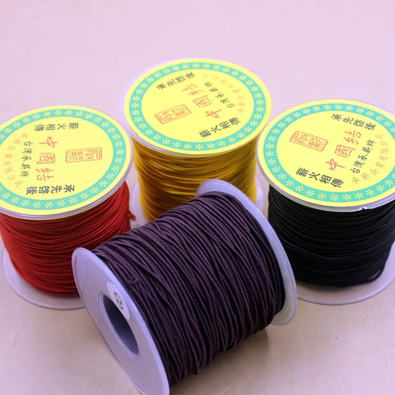 

50meters/roll Width 0.8/1/1.2mm Round Soutach Cords Red Black Beading Thread/String/Rope for Necklace Bracelet Jewelry Making