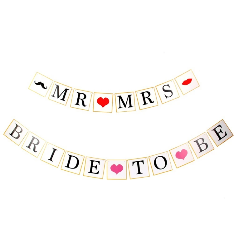 LAPHIL-Wedding-Decoration-Paper-Bride-To-Be-Banner-Mr-Mrs-Just-Married-Bunting-Garland-Bridal-Shower