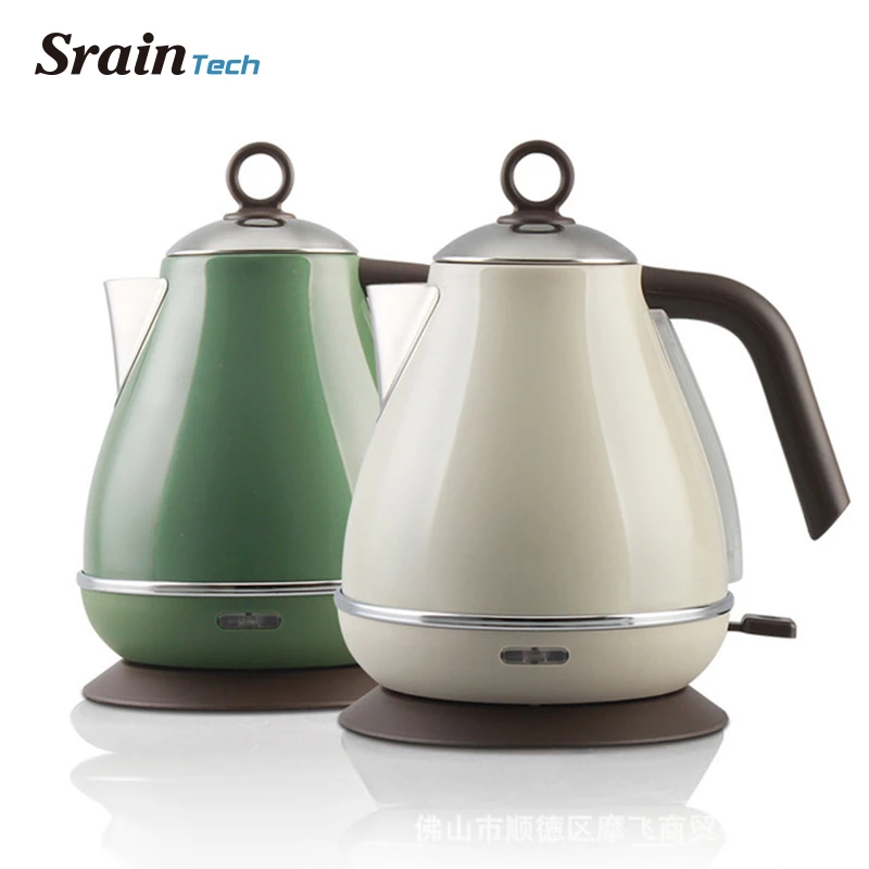 

SrainTech 2000W Stylish Stainless Steel Electric Kettle 1.7L Food Grade #304 with Detachable Base Cordless Scale Window Kettles