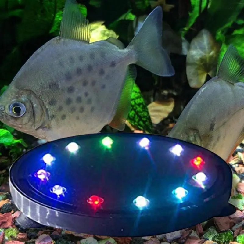 12LED Aquarium Fish Tank Light Waterproof RGB Underwater Bubble Lamp Lighting EU Fish Tank Aquariums Colorful Decor Lighting