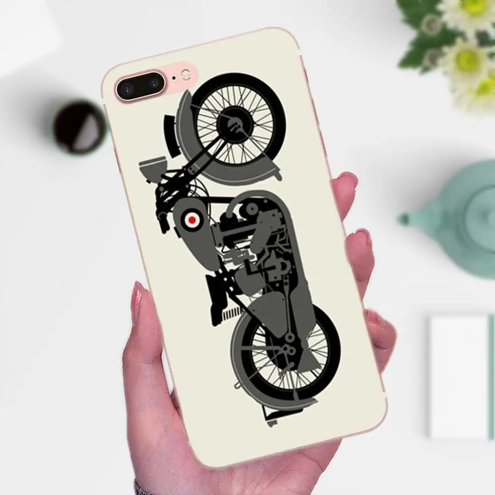Moto Cross мотоциклетный спортивный черный мягкий чехол для Apple iPhone X XS Max XR 4 4S 5 5C 5S SE 6 6S
