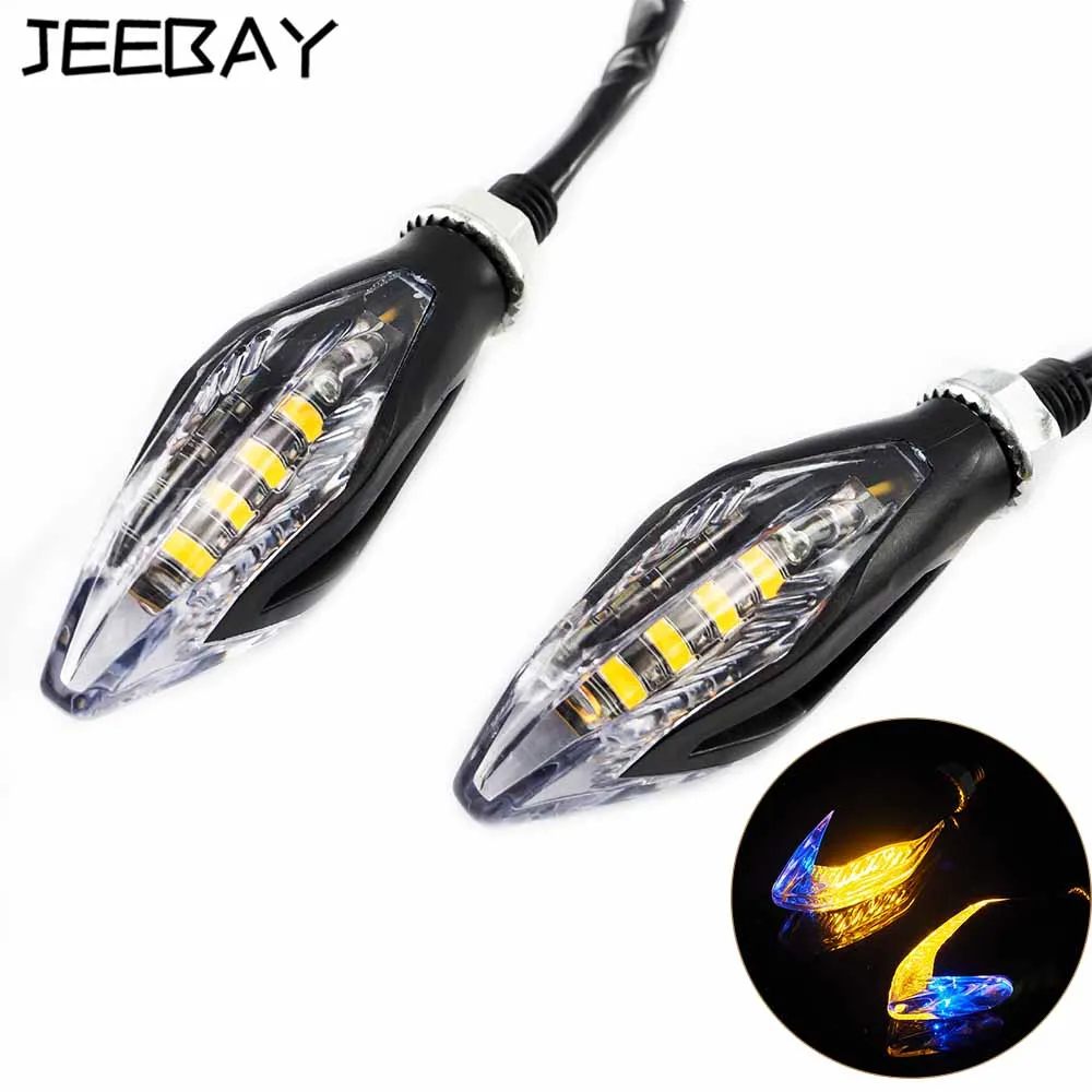 

2pcs 10mm double-sided motorcycle flasher blinker universal led motorcycle turn signals lamps motor stop signal accessories
