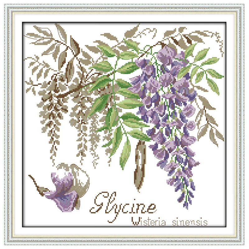 

Free Ship Violet Counted Cross Stitch 11 14CT Cross Stitch Sets flowers Cross Stitch Kits for Embroidery Home Decor Needlework