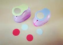 2 pcs ( 2.5 cm ) ronde, Vague cercle forme poinçon de métier mis coup de poing Craft Scrapbooking école papier puncheur eva perforation livraison gratuite