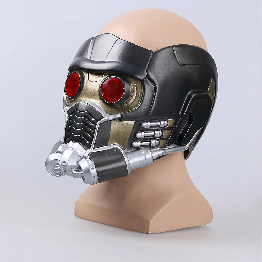 Cos Guardians of the Galaxy Helmet Cosplay Peter Quill Helmet PVC with Led Light Star Lord Helmet Halloween Party Mask Adults (3)