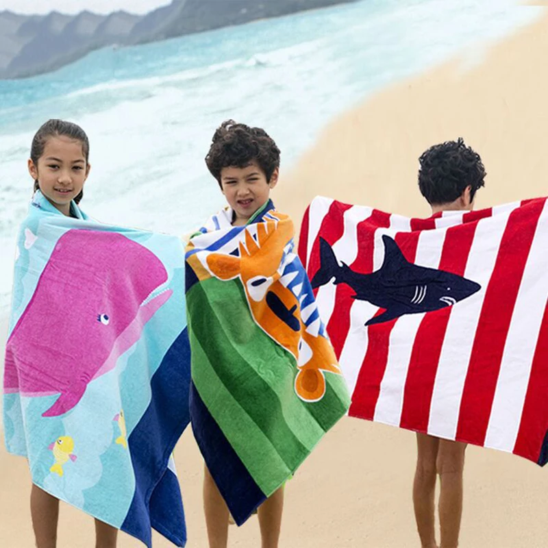 kids character beach towels