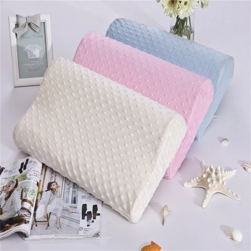 3 Colors Foam Memory Pillow Orthopedic Pillow Travel Sleeping Latex