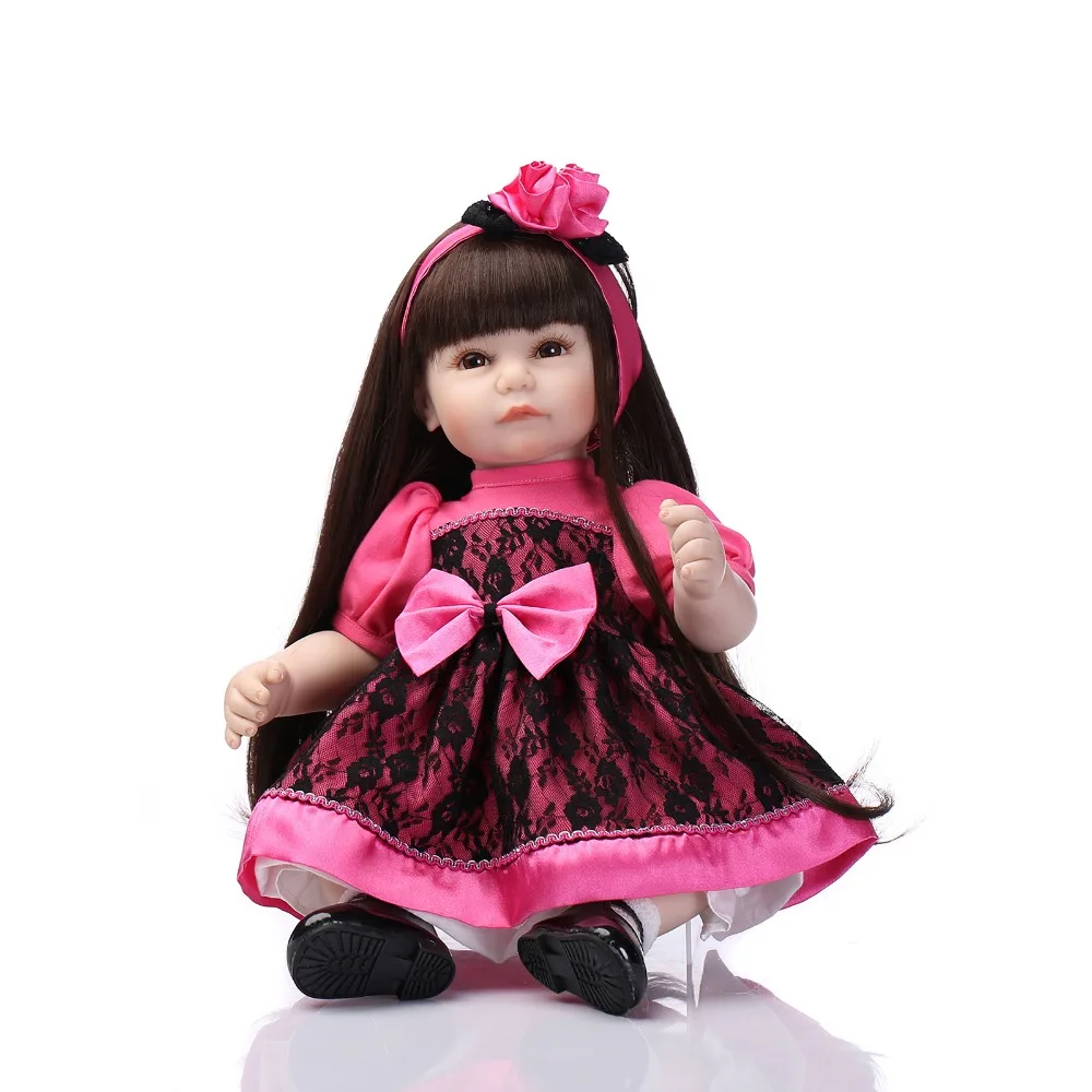 

High Quality new design reborn todder doll girl doll Vinyl Toys Soft Cotton Body Children Birthday Present