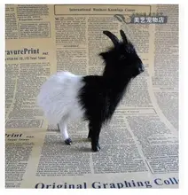 mini cute simulation sheep toy lifelike black&white sheep doll gift about 13x4x12cm