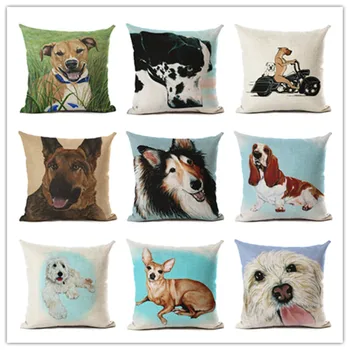 

Animal Style Creative Cute Dog Printed Cushion Cover Decorative Sofa Throw Pillow Car Chair Home Decor Pillow Case Almofadas