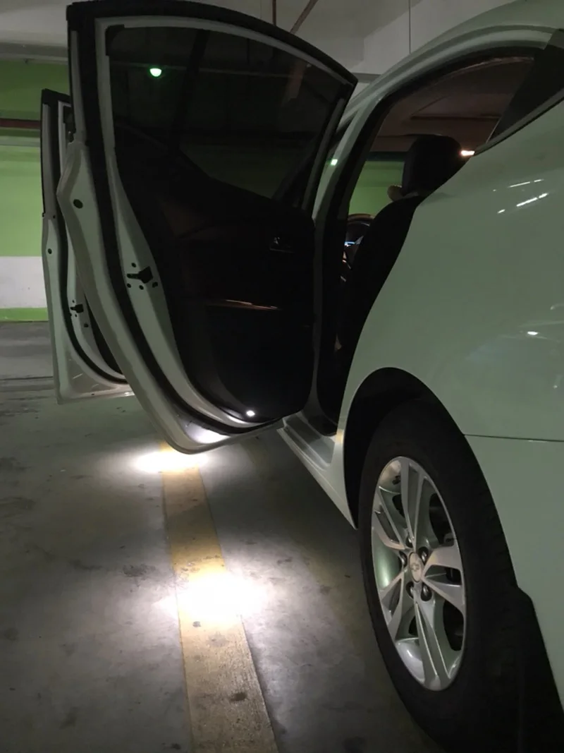Миниатюрный водонепроницаемый светодиодный автомобиль зеркало заднего вида вниз свет 12 в зажим для автомобиля панели двери автомобиля Добро пожаловать свет бампер дальнего света