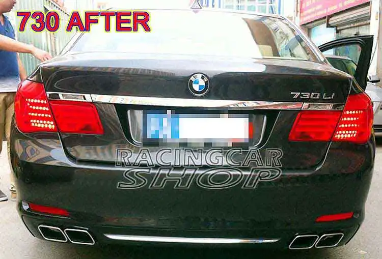 BMW F01 F02 730 740i 740Li 750i 750L Change To 760 High Quality QUAD EXHAUST REAR DIFFUSER 2010UP