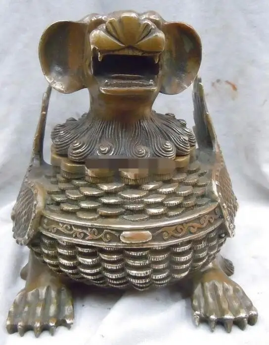 7 Inch China brass carved finely luck gather mammon MARRY MOB &quotpi xiu ' statue | Дом и сад