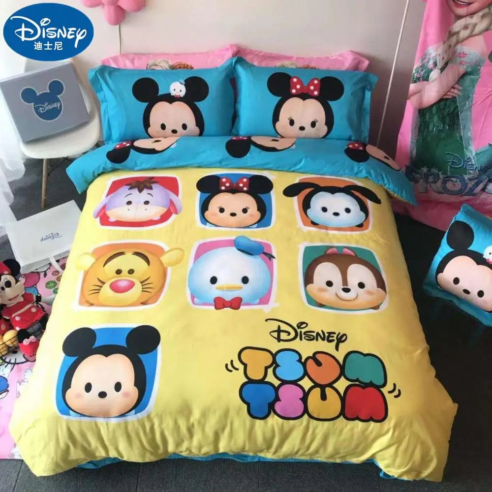 

Spider-man Children Bedding Set Soft Cartoon Mickey Quilt Cover Pillow case Duvet cover Bed Sheet Bed Linen Children girl boy