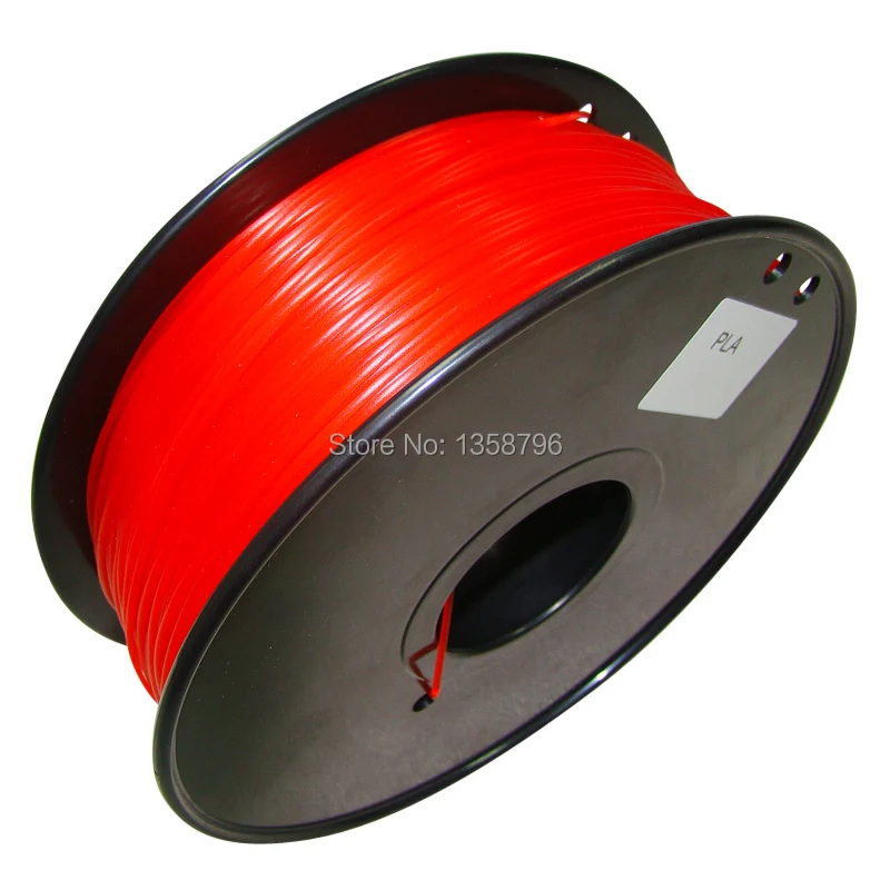 

red color 3d printer filament PLA/ABS 1.75mm/3mm 1kg MakerBot/RepRap/UP/Mendel plastic Rubber Consumables Material High quality