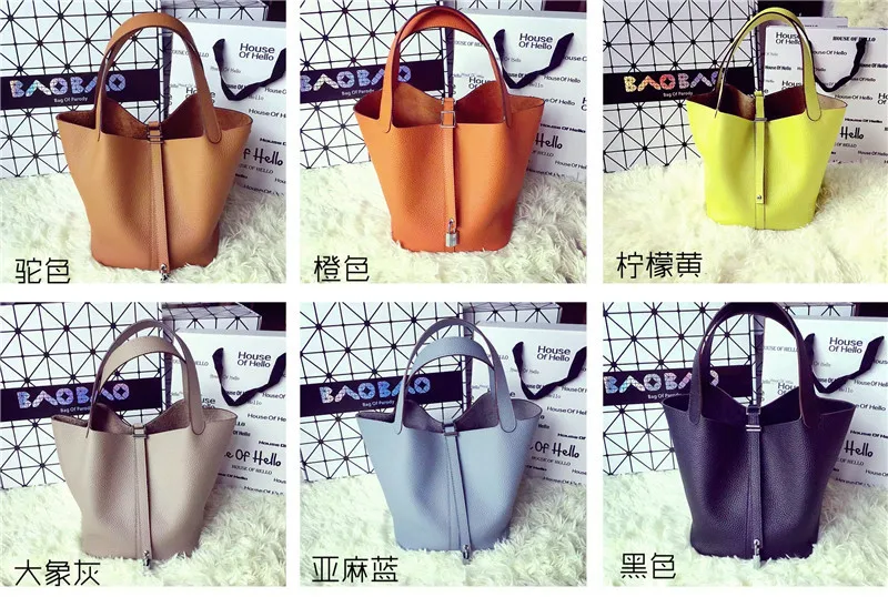 Bolsos Mujer Women's Bucket Bags For Female Bag Genuine Leather Brand Designer Ladies Crossbody Messenger Bags Top Luxury Bucket (4)