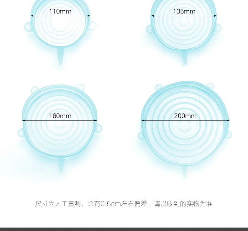 6 шт./компл. Resuable Универсальный силиконовые крышки стрейч Антигравитационные Чехлы Пособия по кулинарии Пот Пан Силиконовая крышка-непроливайка Пробка Главная Обёрточная бумага чаша крышка