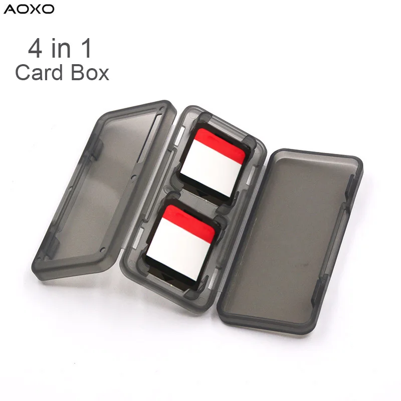 

AOXO 4 in 1 Anti Dust Memory Card Holder Game Card Case Storage Box for Nintendo Switch Gamepads Console
