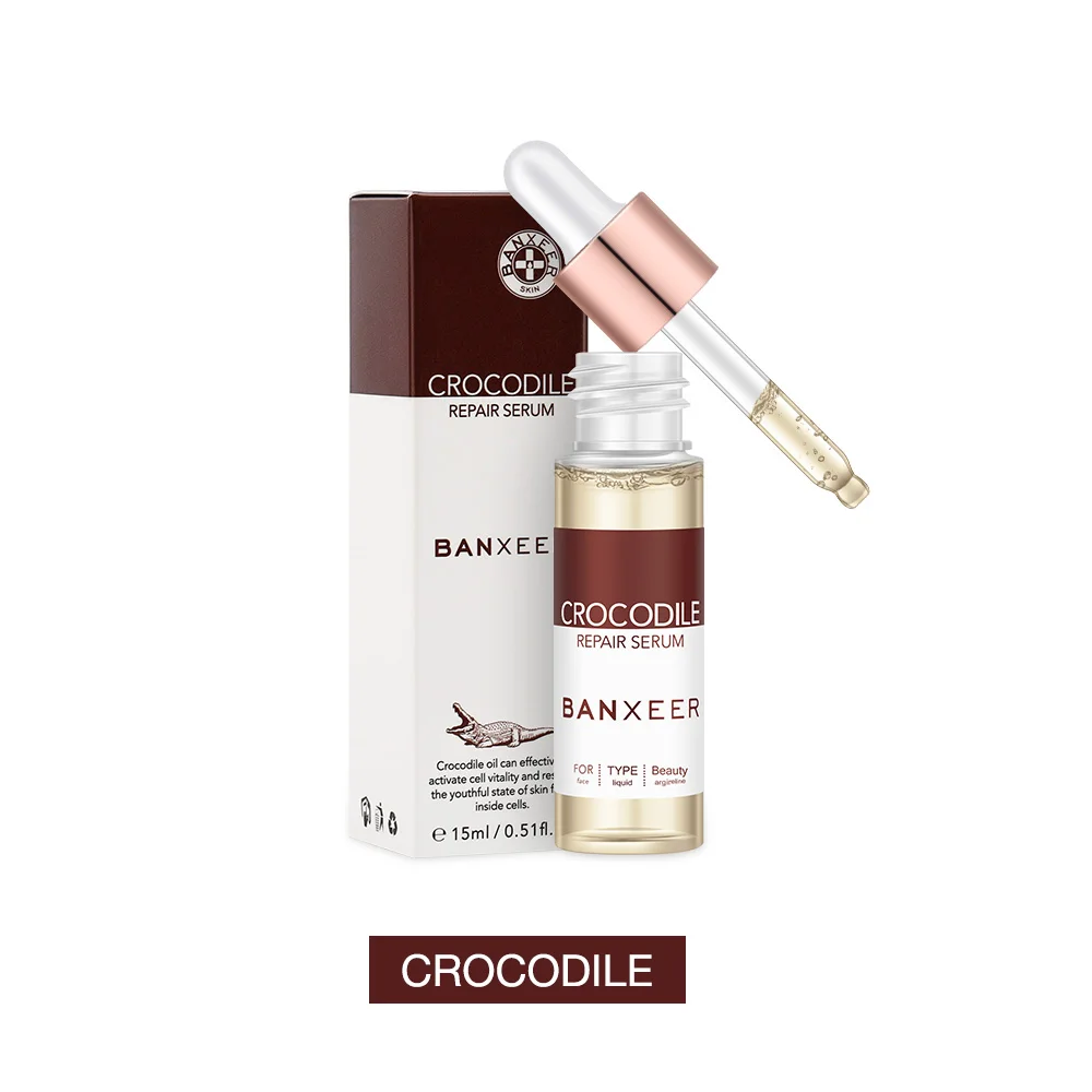 1pc CROCODILE Сыворотка для лица Гиалуроновая кислота увлажняющая Витамин С отбеливающая Сыворотка для лица экстракт улитки Аргирелин шесть пептидов уход за кожей набор - Вес нетто: 1pc CROCODILE