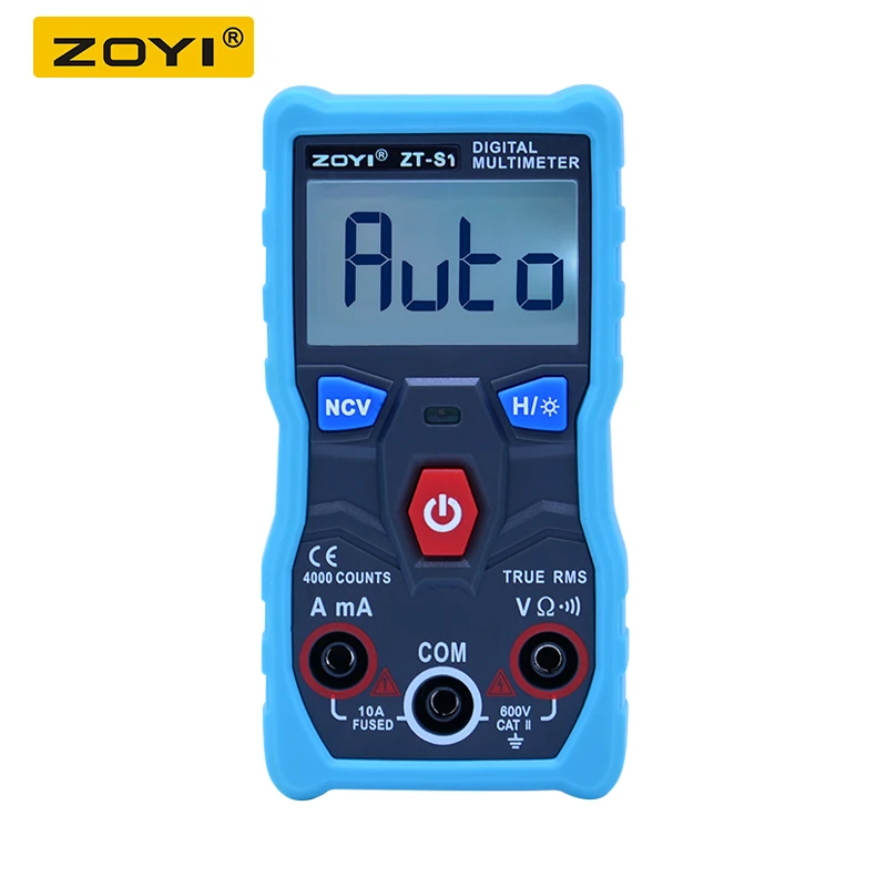 ZOYI ZT S1 ЖК цифровой мультиметр 4000 отсчетов подсветка авто Диапазон True RMS Mmultimetro