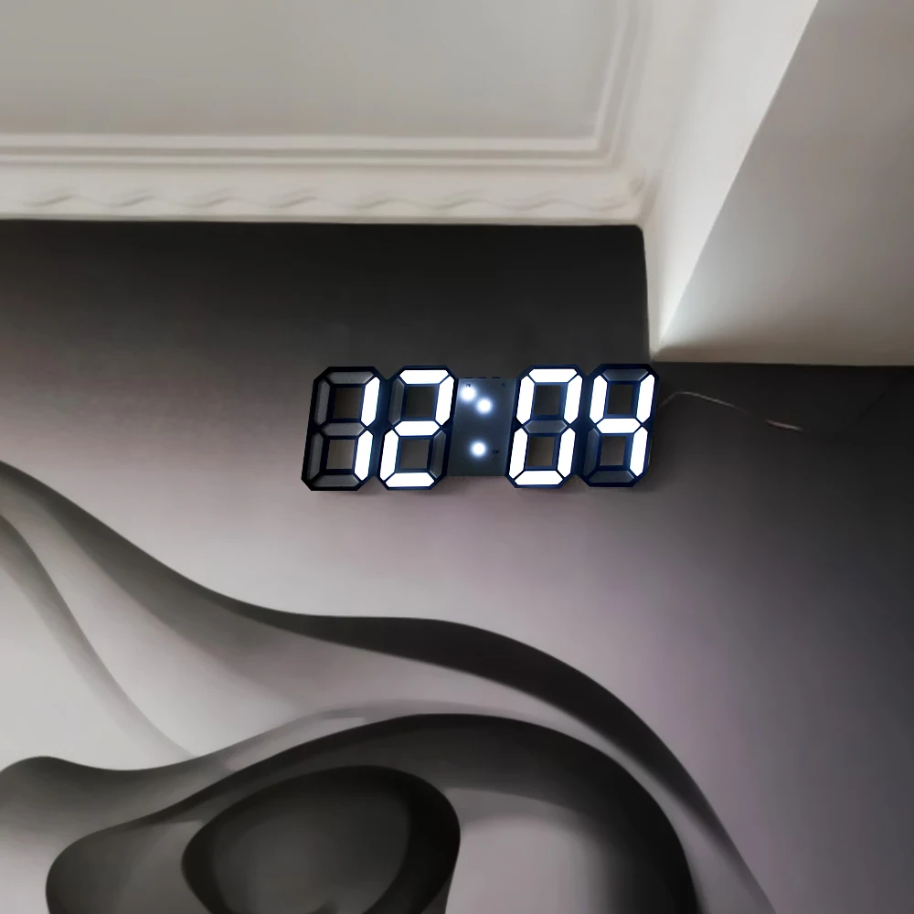 

3D USB LED Digital Wall Clock LED Night Light 12 /24 Hours Display Table Desktop Alarm Clock Home Decoration Lamp