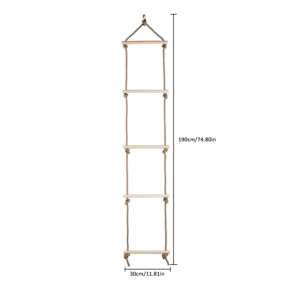 5 шагов гимнастическое взбираться по веревочной лестнице Спорт Крюк ступеней подняться повесить лестница для детский сад игры