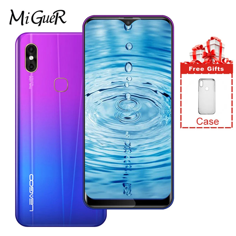 

100% original LEAGOO M13 Water drop screen Android 9.0smart phone 19:9 6.1"Inch 3000mAh 4GB 32GB MT6761 Quad core Face ID 4G LTE