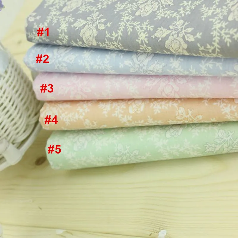 

Half Meter Retro Rose Print Cotton Fabric Tissue Sewing Telas DIY Patchwork Tilda Quilting Baby Bedding Textile Tecido CR-725