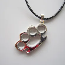 Яркое серебро четыре Форма Подвеска Шарм Плетеный Кожаный Цепочки и ожерелья Средства ухода за кожей Шеи Галстук Цепочки и ожерелья-001