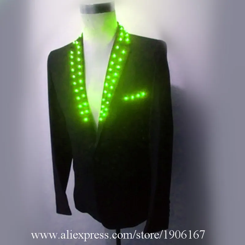 2018 new light suits, luminous, fluorescent clothing, bar birthday party jacket, men's clothing2