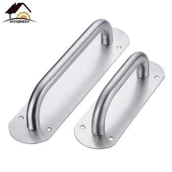 

Myhomera Door Handle Stainless Steel Thick Fire-proof Satety Door Pull Push Wooden Doors Heavy Handles 280x68mm Furniture Handle