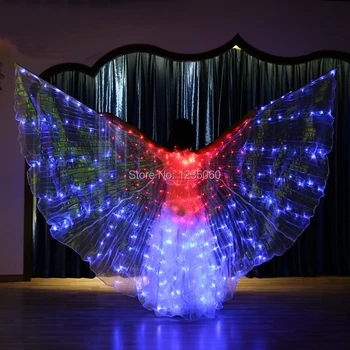 

New Design Led Isis Wings with Adjustable Sticks Belly Dance Accessories Stage Performance Props for Party Holiday DIY Decorates