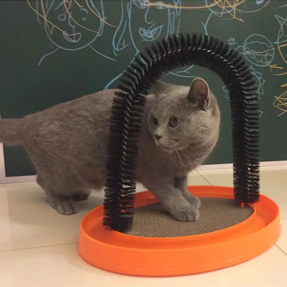 Cat scratcher plate wear resistant Pet Brush Comb Play Cat Toy Plastic