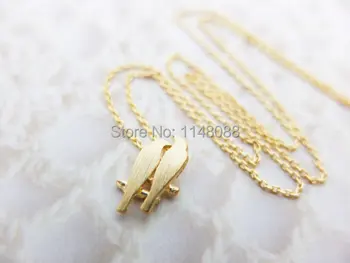 

Newest Listing Jewelry, simple design elaborate cut double birds Necklace,a pair of lovebirds Necklace -- 30 PCS / lot