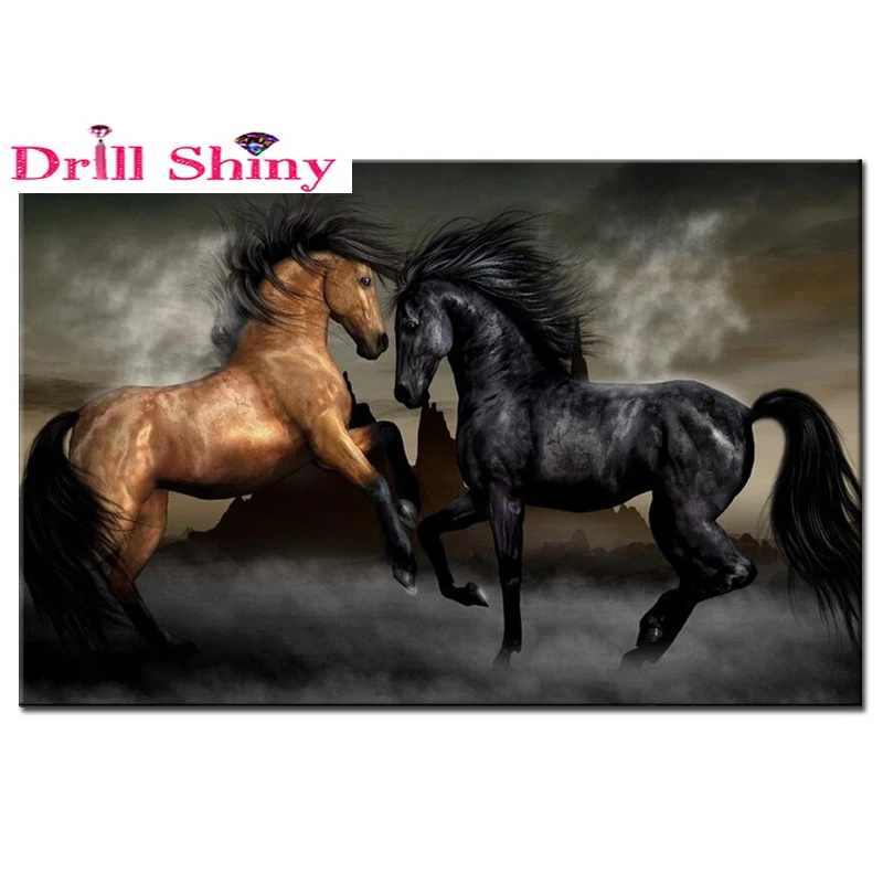 

decor 5D Diamond Embroidery Rhinestone Pasted diy Diamond painting cross Stitch kits Animal horse diamond mosaic