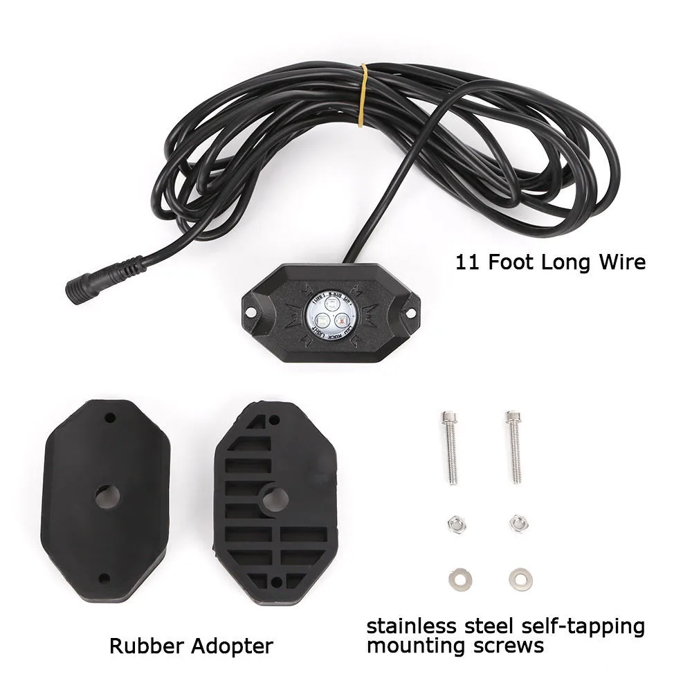 RGB LED Rock Light Kits with Bluetooth & Cell Phone Wireless Remote Control for Cars Truck Jeep Mine (6)