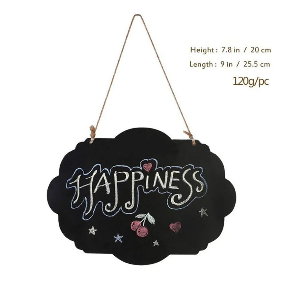 

Hanging Wooden Blackboard Double Sided Chalkboard Wordpad Message Black Board Office School Supplies