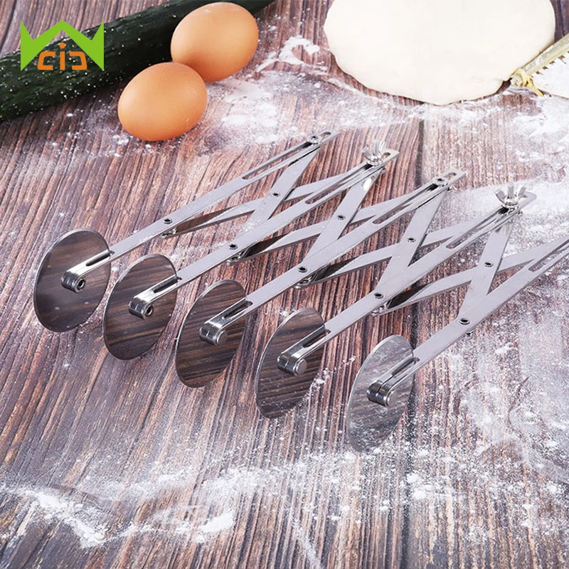

WCIC Rolling Cutter Dough Divider 3-7 Wheels Pizza Cutter Pasta Knife Roller Blade Pizza Pie Piece Cutter Pastry Peeler
