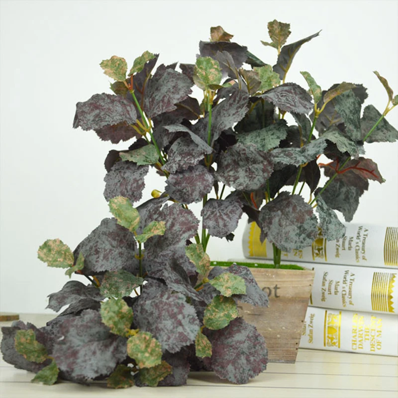 Artificial Plants 7 heads Leaves Plants Fake Tree Floral Decor Table Home Indoor Wedding Decorative Party Mariage Fake Plants