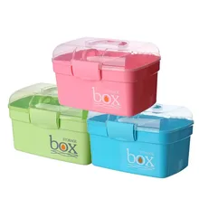 Многослойное портативное детское здоровое питание контейнер ящик для хранения детский Ланч-бокс семейный аптечка