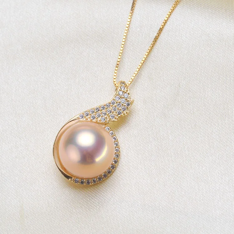 

925 steel seal Pearl Pendant Mount Accessories No Pearls Woman Pearl Necklace Pendant Jewelry Making Gifts