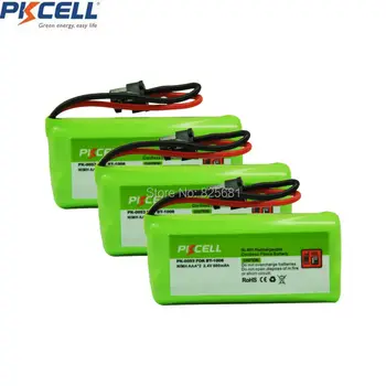 

3pcs cordless phone battery PK-0053 2.4V NIMH AA*2 800MAH BT1008,BT-694,C450 pkcell